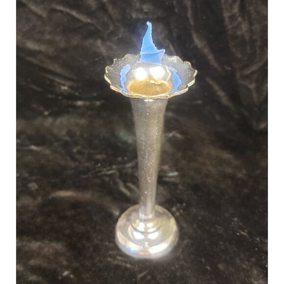 Vintage Silver-Plated Trumpet Bud Vase - Picture 5 of 16